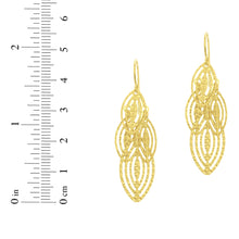 Load image into Gallery viewer, 14k Yellow Gold 47mm Textured Dangle Earrings
