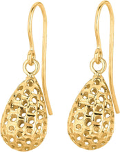 Load image into Gallery viewer, 14k Yellow Gold 24mm Small Open Tear Drop Earrings
