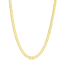 Load image into Gallery viewer, 10k Yellow Gold 3.1mm Curb Cuban Chain Necklace
