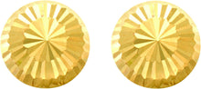 Load image into Gallery viewer, 14k Yellow Gold 6mm Small Diamond Cut Burst Post Earrings
