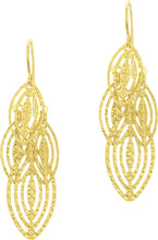 Load image into Gallery viewer, 14k Yellow Gold 47mm Textured Dangle Earrings
