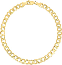 Load image into Gallery viewer, 10k Yellow Gold 6mm Hollow Cuban Curb Link Bracelet or Anklet
