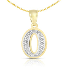 Load image into Gallery viewer, 10k Yellow Gold and White Gold 15mm 3D Alphabet Initial A Pendant
