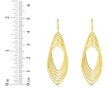 Load image into Gallery viewer, 14k Yellow Gold 50mm Multi-Layered Dangle Earrings
