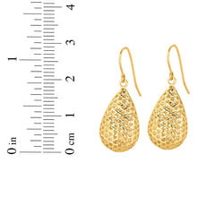 Load image into Gallery viewer, 14k Yellow Gold 29mm Large Open Tear Drop Earrings
