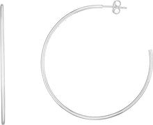 Load image into Gallery viewer, 14k Yellow Gold 1.5mm x 50mm High Polish Open C Hoop Earrings
