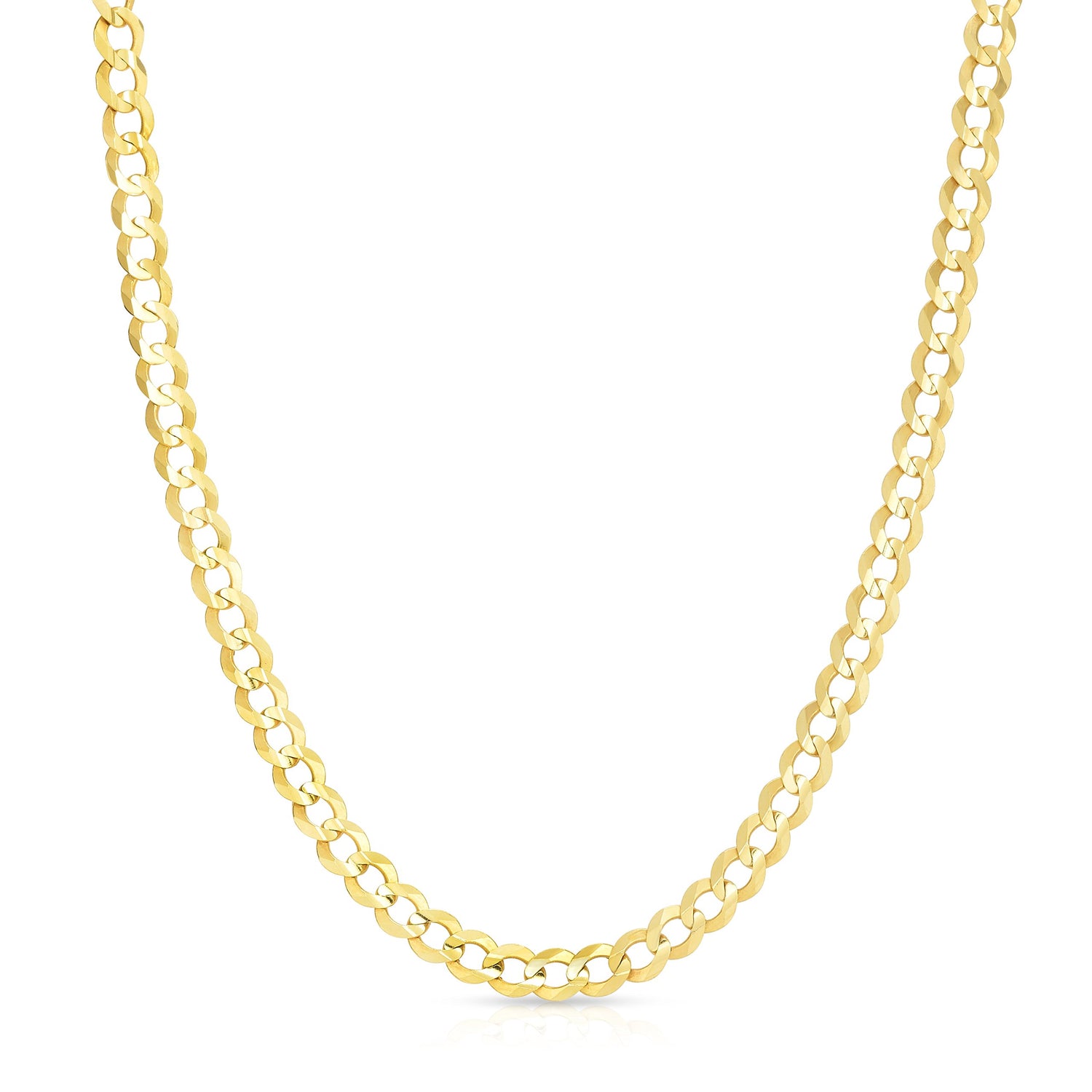 10k Yellow Gold 6mm Curb Cuban Chain Necklace