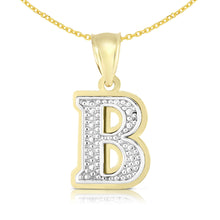 Load image into Gallery viewer, 10k Yellow Gold and White Gold 15mm 3D Alphabet Initial A Pendant
