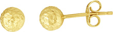 Load image into Gallery viewer, 14k Yellow Gold 7mm Faceted Ball Earrings
