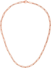 Load image into Gallery viewer, 14k Rose Gold 4.2mm or 6mm Hollow Paperclip Link Chain Necklace - 18 Inch
