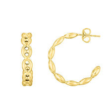 Load image into Gallery viewer, 14k Yellow Gold 21mm Polished Mariner C-Hoop Earrings
