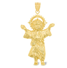 Load image into Gallery viewer, 10k Yellow Gold Baby Jesus Divino Niño Charm Religious Pendant
