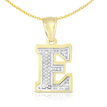 Load image into Gallery viewer, 10k Yellow Gold and White Gold 15mm 3D Alphabet Initial A Pendant
