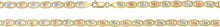 Load image into Gallery viewer, 10k Tri-Color Gold 5mm Valentino Link Chain Bracelet or Anklet
