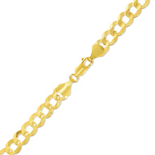 Load image into Gallery viewer, 10k Yellow Gold 7mm Solid Curb Cuban Chain Necklace
