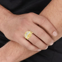 Load image into Gallery viewer, 10k Yellow Gold and White Gold Round Last Supper Double Band Ring
