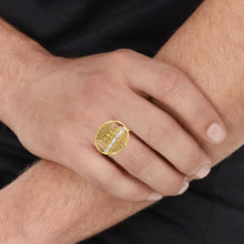 Load image into Gallery viewer, 10k Yellow Gold and White Gold Last Supper Flat Round Ring
