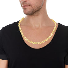 Load image into Gallery viewer, 10k Yellow Gold 8mm Solid Diamond Cut Rope Chain Necklace
