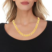 Load image into Gallery viewer, 10k Yellow Gold 11mm Solid Clasic Figaro Necklace
