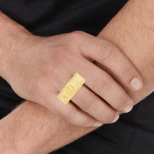 Load image into Gallery viewer, 10k Yellow Gold Hundred Dollar Bill Benjamin Franklin $100 Ring
