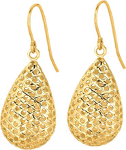 Load image into Gallery viewer, 14k Yellow Gold 29mm Large Open Tear Drop Earrings
