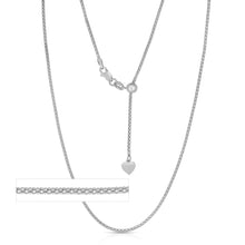 Load image into Gallery viewer, 14k Yellow Gold White Gold or Rose Gold Adjustable Paperclip Link Chain Necklace, 22 Inch
