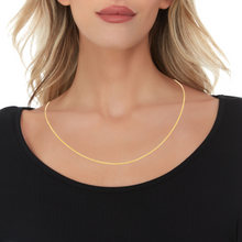 Load image into Gallery viewer, 14k Yellow Gold or White Gold or Rose Gold 1.3mm Adjustable Round Popcorn Chain Necklace, 22 Inch
