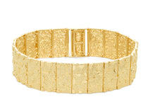 Load image into Gallery viewer, 10k Yellow Gold Solid Nugget Bracelet
