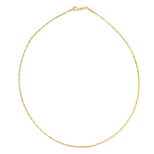 Load image into Gallery viewer, 14k Yellow Gold 1.5mm Round Omega Diamond Cut Chain Necklace
