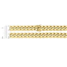 Load image into Gallery viewer, 10k Yellow Gold 12.8mm Semi-Lite Miami Cuban Chain Necklace
