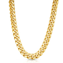 Load image into Gallery viewer, 10k Yellow Gold 12.8mm Semi-Lite Miami Cuban Chain Necklace
