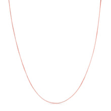 Load image into Gallery viewer, 14k Yellow Gold or White Gold or Rose Gold 0.6mm Solid Box Chain Link Necklace
