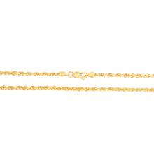 Load image into Gallery viewer, 14K Yellow Gold 2.75mm Solid Rope Diamond Cut Chain Necklace
