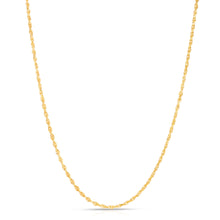 Load image into Gallery viewer, 14K Yellow Gold 2.5mm Solid Rope Diamond Cut Chain Necklace
