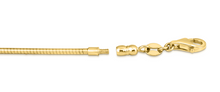 Load image into Gallery viewer, 14k Yellow Gold 1.5mm Round Omega Chain Necklace
