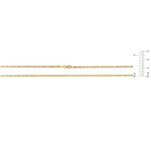 Load image into Gallery viewer, 10k Tri-Color Gold 2.5mm Valentino Link Chain Bracelet or Anklet
