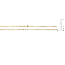 Load image into Gallery viewer, 10k Tri-Color Gold 3.5mm Valentino Heart Link Chain Necklace
