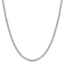 Load image into Gallery viewer, 14k Yellow Gold or White Gold 2.5mm Solid Round Box Chain Link Necklace
