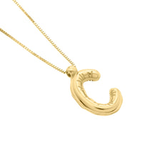 Load image into Gallery viewer, 14k Yellow Gold 15mm Helium Balloon Initial Letter A Pendant with 18&quot; Inch Box Chain Necklace
