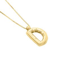 Load image into Gallery viewer, 14k Yellow Gold 15mm Helium Balloon Initial Letter A Pendant with 18&quot; Inch Box Chain Necklace
