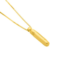 Load image into Gallery viewer, 14k Yellow Gold 15mm Helium Balloon Initial Letter A Pendant with 18&quot; Inch Box Chain Necklace
