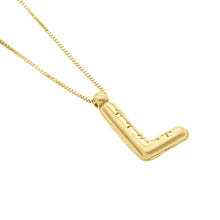 Load image into Gallery viewer, 14k Yellow Gold 15mm Helium Balloon Initial Letter A Pendant with 18&quot; Inch Box Chain Necklace
