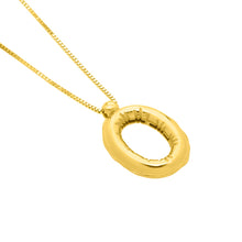 Load image into Gallery viewer, 14k Yellow Gold 15mm Helium Balloon Initial Letter A Pendant with 18&quot; Inch Box Chain Necklace
