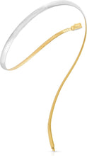 Load image into Gallery viewer, 14k Yellow and White Gold 4mm Reversible Omega Chain Necklace
