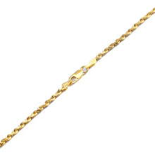 Load image into Gallery viewer, Solid Diamond Cut Rope Chain Bracelet and Anklet, 10k Fine Gold, 2.5mm (0.1&quot;)
