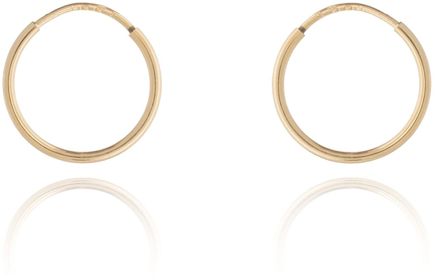10K Gold Medium Endless Gold Hoop Earrings  Van Der Hout Jewelry